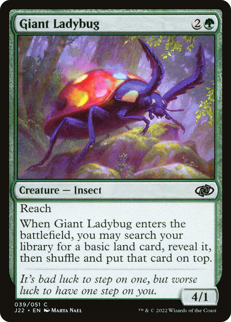 Giant Ladybug (J22-039) - Jumpstart 2022 - Premium MTG Single from Wizards of the Coast - Just $0.25! Shop now at Game Crave Tournament Store