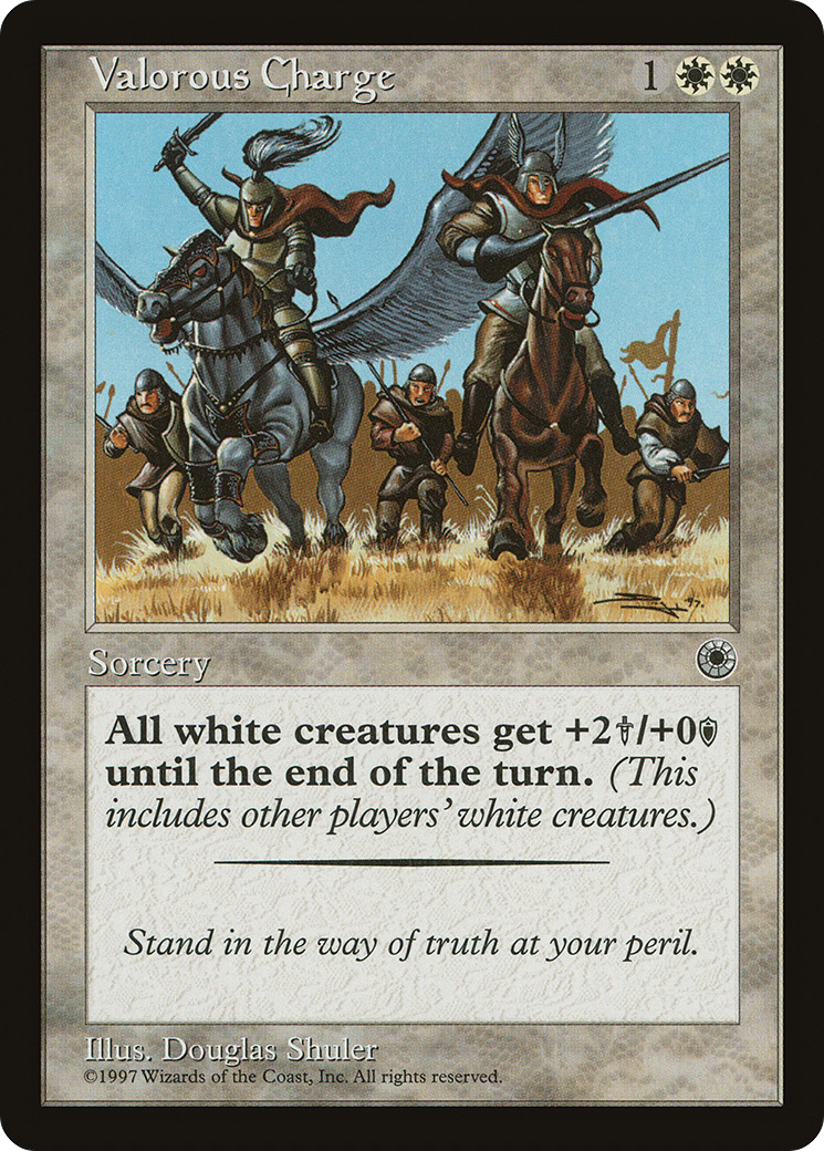 Valorous Charge (POR-034) - Portal - Premium MTG Single from Wizards of the Coast - Just $0.23! Shop now at Game Crave Tournament Store