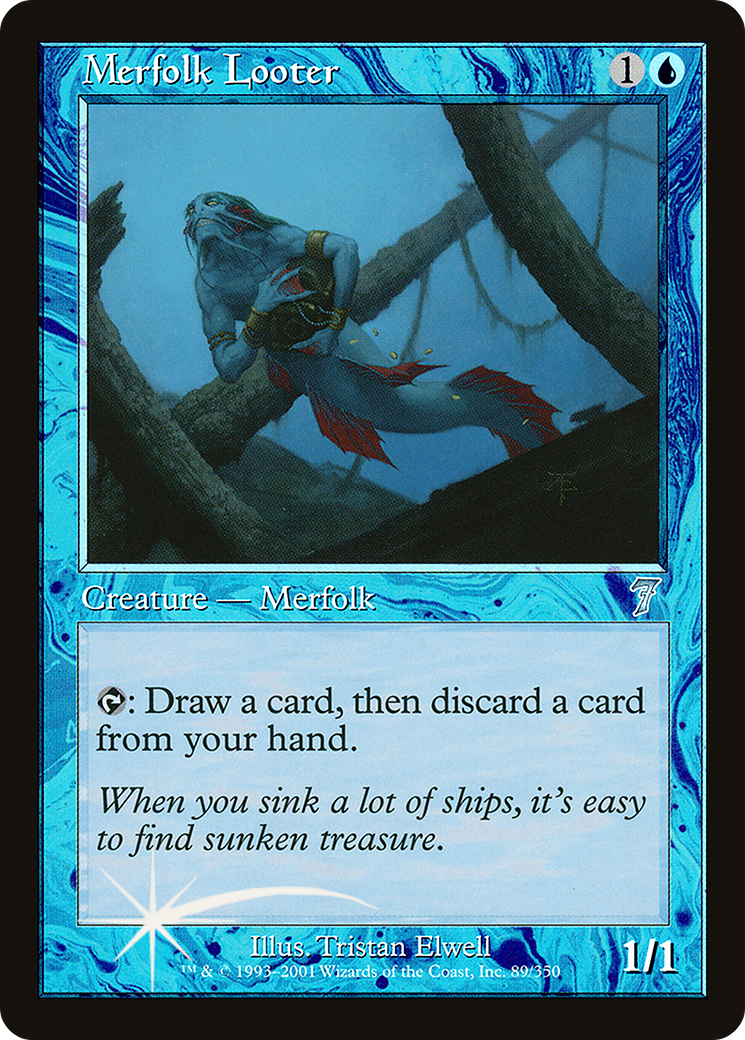 Merfolk Looter (7ED-89★) - Seventh Edition Foil - Premium MTG Single from Wizards of the Coast - Just $11.20! Shop now at Game Crave Tournament Store
