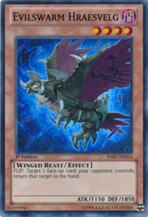 Evilswarm Hraesvelg (HA07-EN016) - Hidden Arsenal 7: Knight of Stars Unlimited - Premium Yugioh Single from Konami - Just $0.25! Shop now at Game Crave Tournament Store