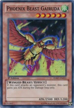 Phoenix Beast Gairuda (HA07-EN033) - Hidden Arsenal 7: Knight of Stars Unlimited - Premium Yugioh Single from Konami - Just $0.25! Shop now at Game Crave Tournament Store