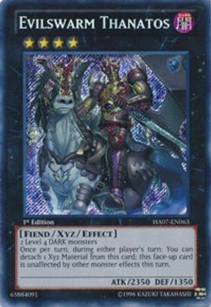 Evilswarm Thanatos (HA07-EN063) - Hidden Arsenal 7: Knight of Stars 1st Edition - Premium Yugioh Single from Konami - Just $0.42! Shop now at Game Crave Tournament Store