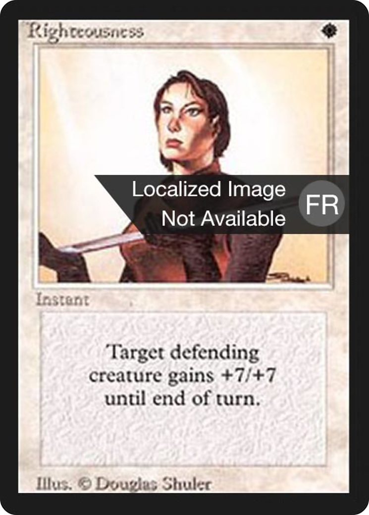 Righteousness (FBB-037) - Foreign Black Border - Premium MTG Single from Wizards of the Coast - Just $1.02! Shop now at Game Crave Tournament Store