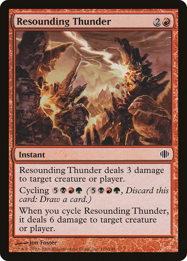 Resounding Thunder (ALA-110) - Shards of Alara Foil - Premium MTG Single from Wizards of the Coast - Just $0.08! Shop now at Game Crave Tournament Store