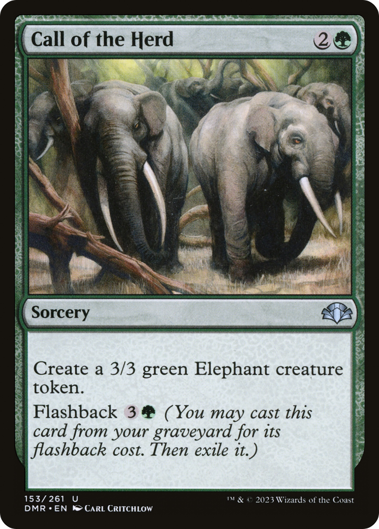 Call of the Herd (DMR-153) - Dominaria Remastered Foil - Premium MTG Single from Wizards of the Coast - Just $0.08! Shop now at Game Crave Tournament Store
