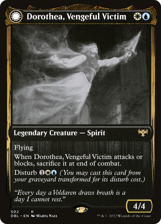 Dorothea, Vengeful Victim // Dorothea's Retribution (DBL-502) - Innistrad: Double Feature: (Double Faced Transform) - Premium MTG Single from Wizards of the Coast - Just $0.08! Shop now at Game Crave Tournament Store