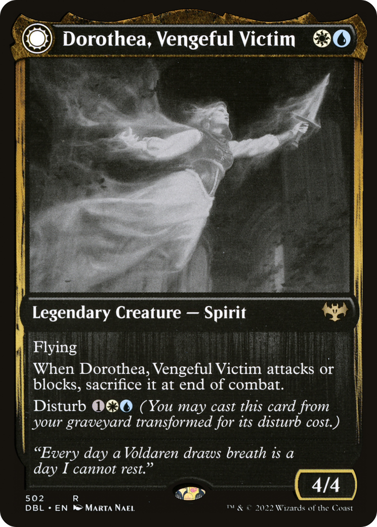 Dorothea, Vengeful Victim // Dorothea's Retribution (DBL-502) - Innistrad: Double Feature: (Double Faced Transform) Foil - Premium MTG Single from Wizards of the Coast - Just $0.54! Shop now at Game Crave Tournament Store