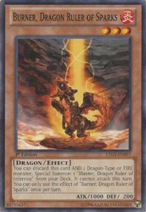 Burner, Dragon Ruler of Sparks (LTGY-EN097) - Lord of the Tachyon Galaxy Unlimited - Premium Yugioh Single from Konami - Just $0.26! Shop now at Game Crave Tournament Store