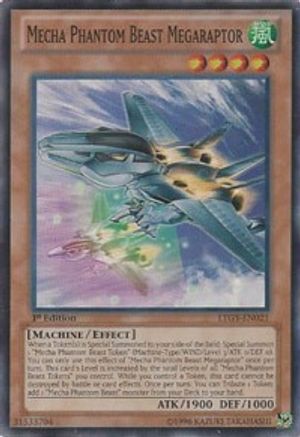 Mecha Phantom Beast Megaraptor (LTGY-EN021) - Lord of the Tachyon Galaxy 1st Edition - Premium Yugioh Single from Konami - Just $0.51! Shop now at Game Crave Tournament Store