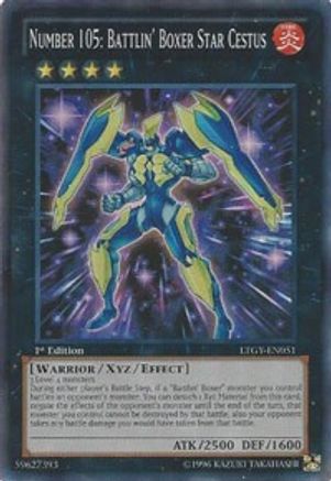 Number 105: Battlin' Boxer Star Cestus (LTGY-EN051) - Lord of the Tachyon Galaxy 1st Edition - Premium Yugioh Single from Konami - Just $5.75! Shop now at Game Crave Tournament Store