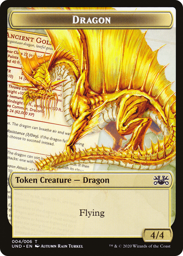 Dragon (TUND-004) - Unsanctioned Tokens - Premium MTG Single from Wizards of the Coast - Just $0! Shop now at Game Crave Tournament Store