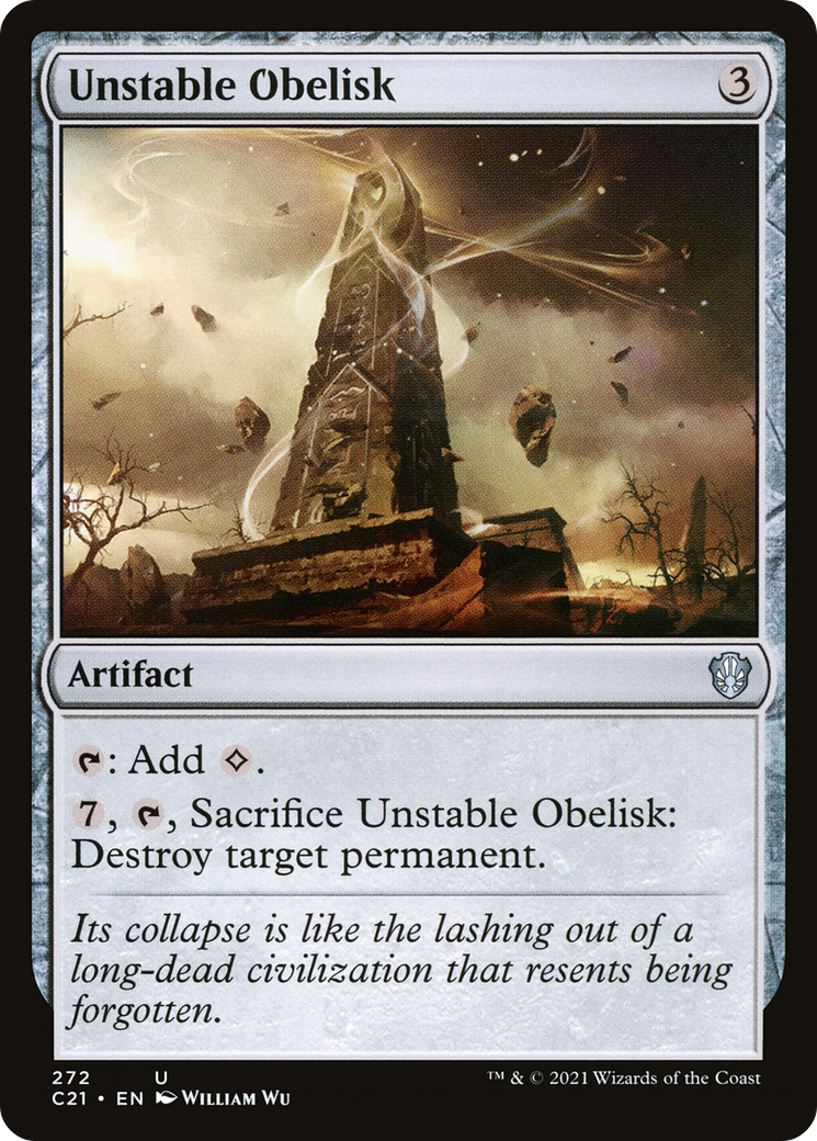 Unstable Obelisk (C21-272) - Commander 2021 - Premium MTG Single from Wizards of the Coast - Just $0.08! Shop now at Game Crave Tournament Store
