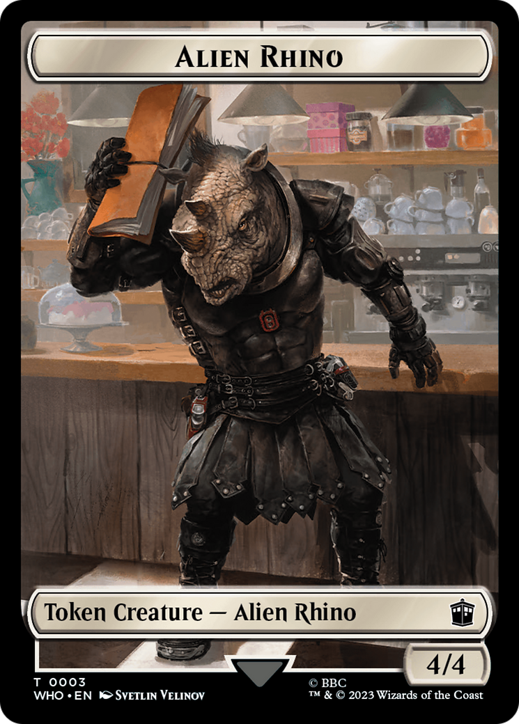 Alien Rhino (TWHO-003) - Doctor Who Tokens - Premium MTG Single from Wizards of the Coast - Just $0! Shop now at Game Crave Tournament Store