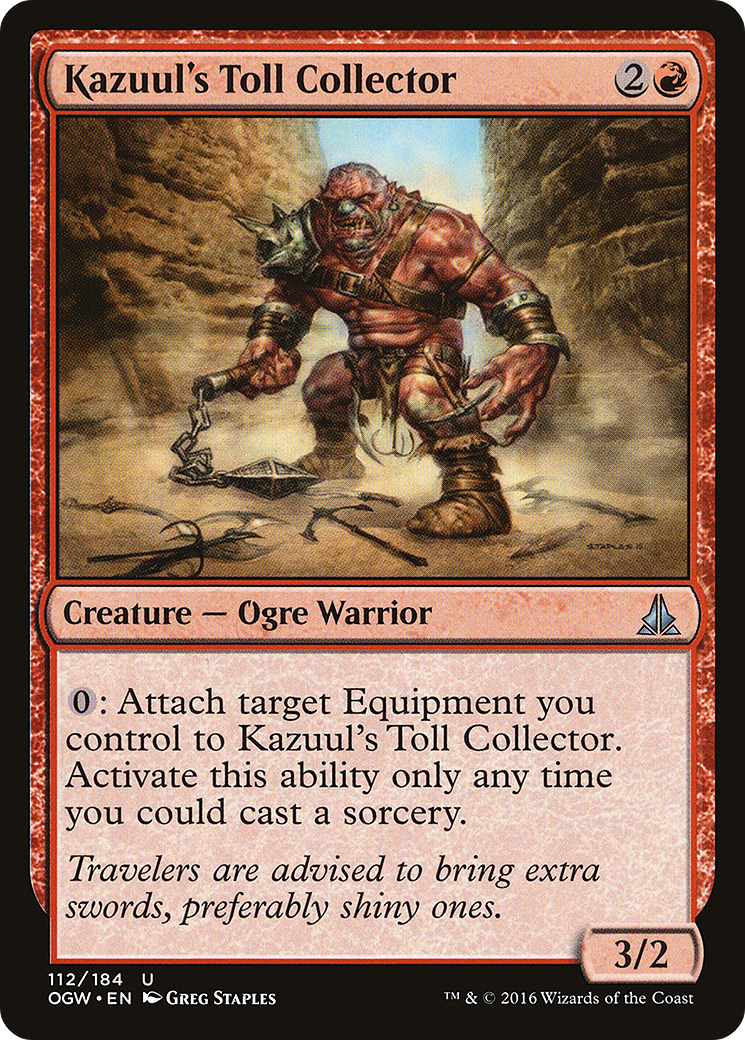 Kazuul's Toll Collector (OGW-112) - Oath of the Gatewatch - Premium MTG Single from Wizards of the Coast - Just $0.08! Shop now at Game Crave Tournament Store