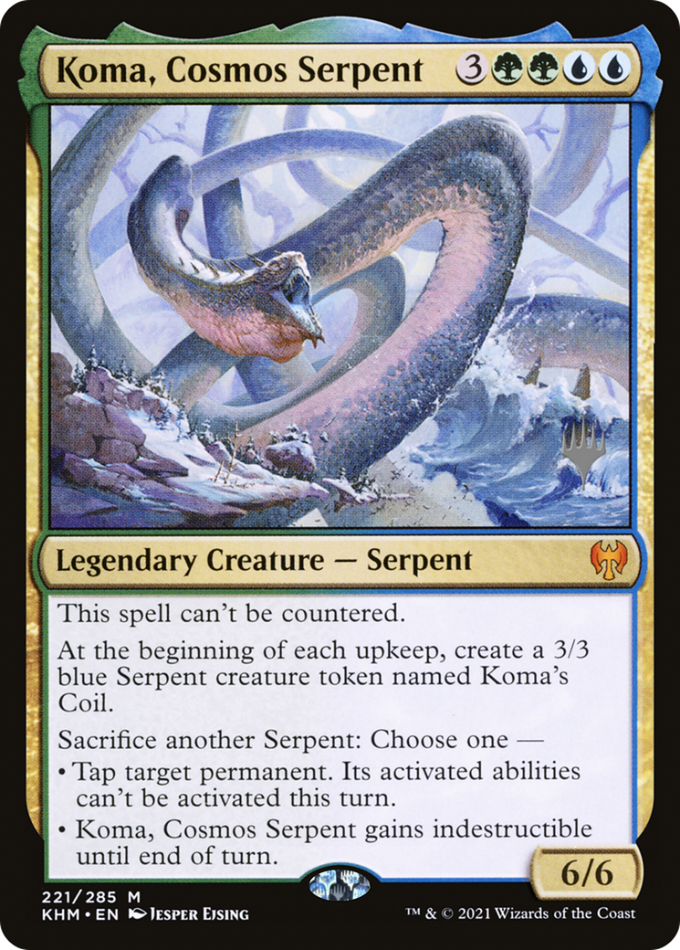 Koma, Cosmos Serpent (PKHM-221P) - Kaldheim Promos Foil - Premium MTG Single from Wizards of the Coast - Just $1.85! Shop now at Game Crave Tournament Store