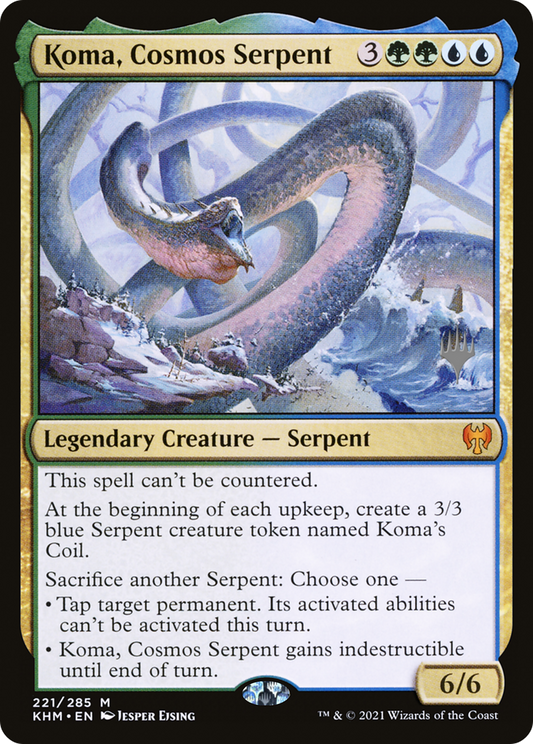 Koma, Cosmos Serpent (PKHM-221P) - Kaldheim Promos Foil - Premium MTG Single from Wizards of the Coast - Just $1.85! Shop now at Game Crave Tournament Store