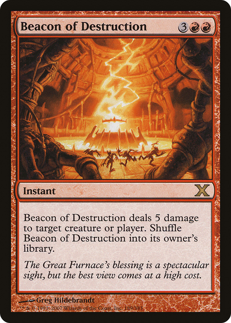Beacon of Destruction (10E-189) - Tenth Edition - Premium MTG Single from Wizards of the Coast - Just $0.08! Shop now at Game Crave Tournament Store