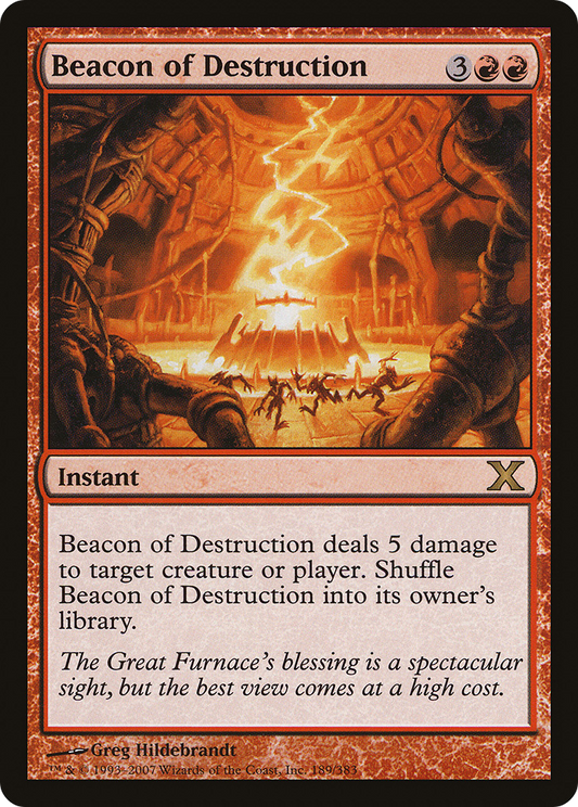 Beacon of Destruction (10E-189) - Tenth Edition Foil - Premium MTG Single from Wizards of the Coast - Just $0.60! Shop now at Game Crave Tournament Store