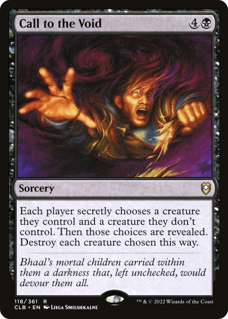 Call to the Void (CLB-118) - Commander Legends: Battle for Baldur's Gate - Premium MTG Single from Wizards of the Coast - Just $0.08! Shop now at Game Crave Tournament Store