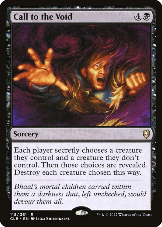 Call to the Void (CLB-118) - Commander Legends: Battle for Baldur's Gate - Premium MTG Single from Wizards of the Coast - Just $0.08! Shop now at Game Crave Tournament Store