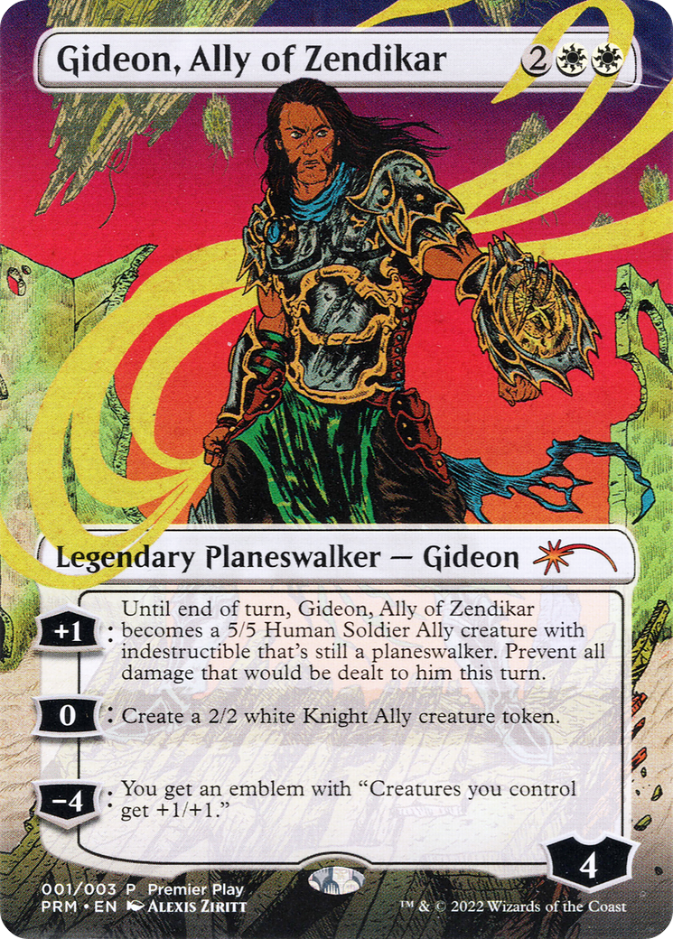 Gideon, Ally of Zendikar (PRCQ-001) - Regional Championship Qualifiers 2022 (Borderless) Foil - Premium MTG Single from Wizards of the Coast - Just $33.60! Shop now at Game Crave Tournament Store