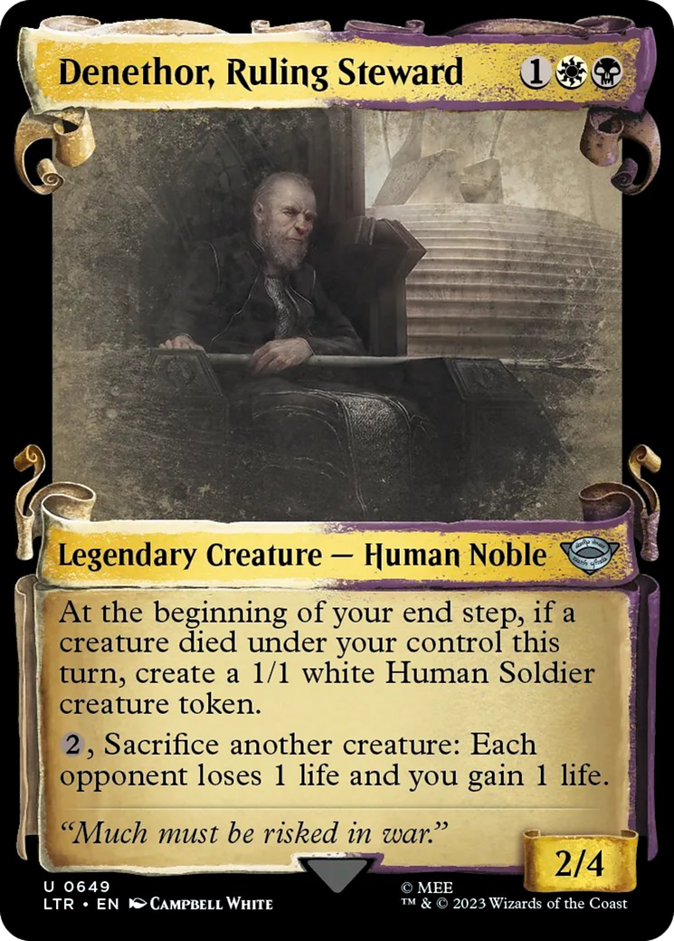 Denethor, Ruling Steward (LTR-649) - The Lord of the Rings: Tales of Middle-earth: (Showcase) - Premium MTG Single from Wizards of the Coast - Just $0.08! Shop now at Game Crave Tournament Store