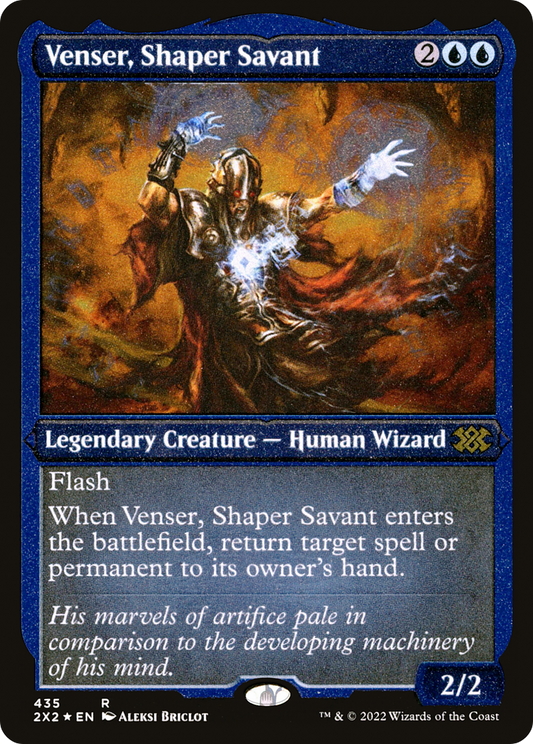 Venser, Shaper Savant (2X2-435) - Double Masters 2022 Etched Foil - Premium MTG Single from Wizards of the Coast - Just $1.08! Shop now at Game Crave Tournament Store