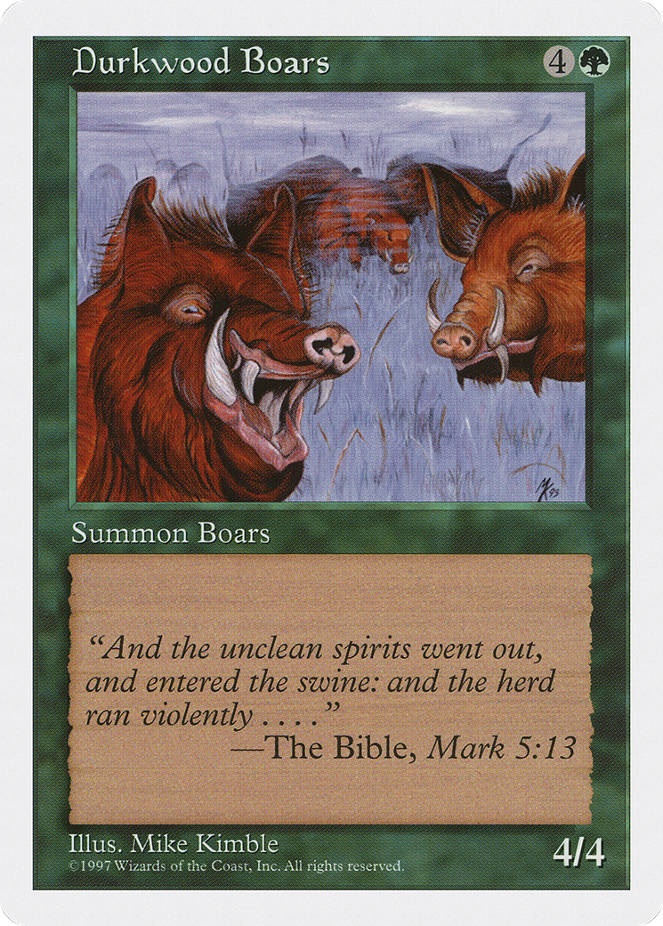 Durkwood Boars (5ED-289) - Fifth Edition - Premium MTG Single from Wizards of the Coast - Just $0.08! Shop now at Game Crave Tournament Store