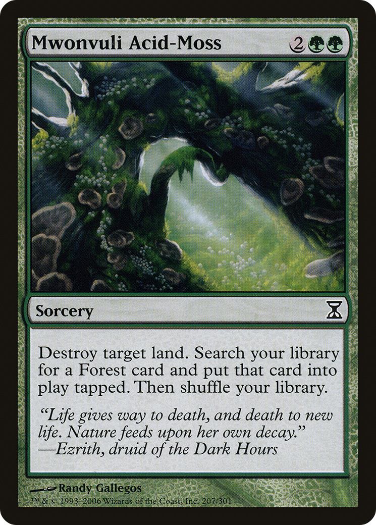 Mwonvuli Acid-Moss (TSP-207) - Time Spiral - Premium MTG Single from Wizards of the Coast - Just $0.31! Shop now at Game Crave Tournament Store