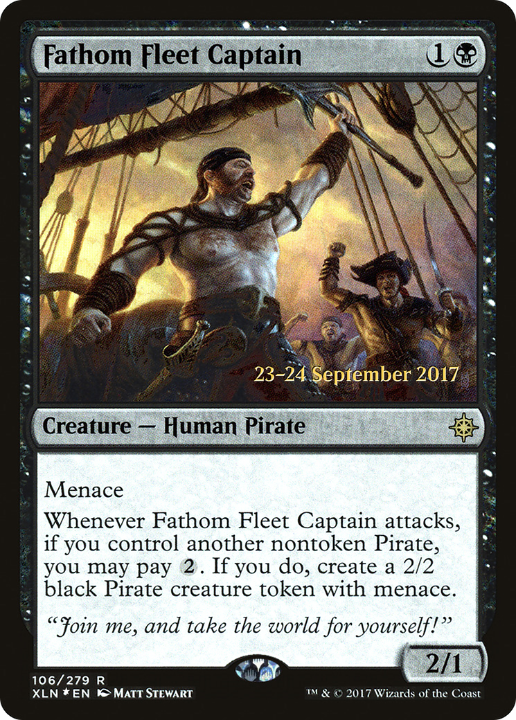 Fathom Fleet Captain (PXLN-106S) - Ixalan Promos Foil - Premium MTG Single from Wizards of the Coast - Just $0.47! Shop now at Game Crave Tournament Store