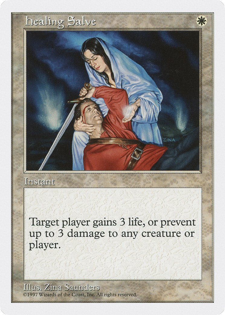 Healing Salve (5ED-033) - Fifth Edition - Premium MTG Single from Wizards of the Coast - Just $0.08! Shop now at Game Crave Tournament Store