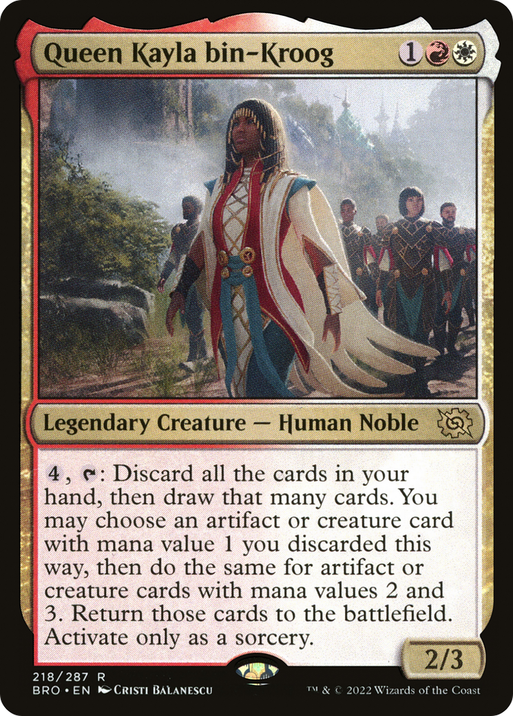 Queen Kayla bin-Kroog (BRO-218) - The Brothers' War Foil - Premium MTG Single from Wizards of the Coast - Just $0.25! Shop now at Game Crave Tournament Store