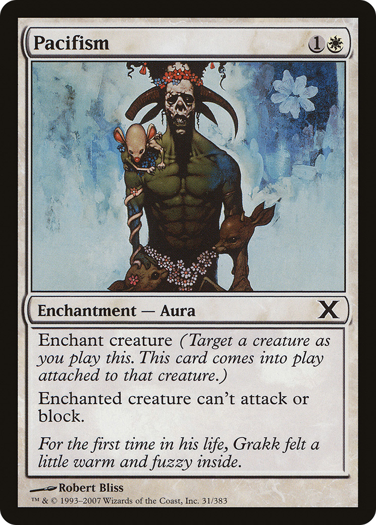 Pacifism (10E-031) - Tenth Edition - Premium MTG Single from Wizards of the Coast - Just $0.25! Shop now at Game Crave Tournament Store