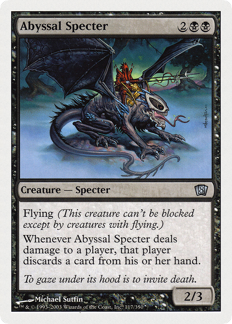 Abyssal Specter (8ED-117) - Eighth Edition - Premium MTG Single from Wizards of the Coast - Just $0.08! Shop now at Game Crave Tournament Store