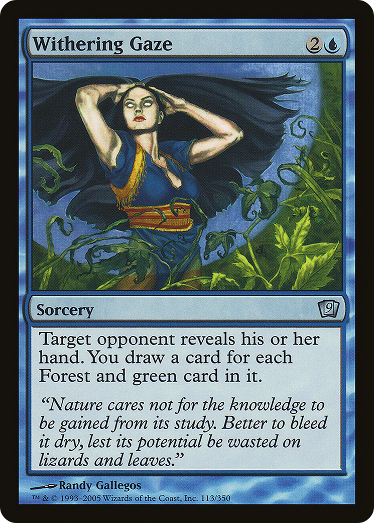 Withering Gaze (9ED-113★) - Ninth Edition Foil - Premium MTG Single from Wizards of the Coast - Just $0.94! Shop now at Game Crave Tournament Store