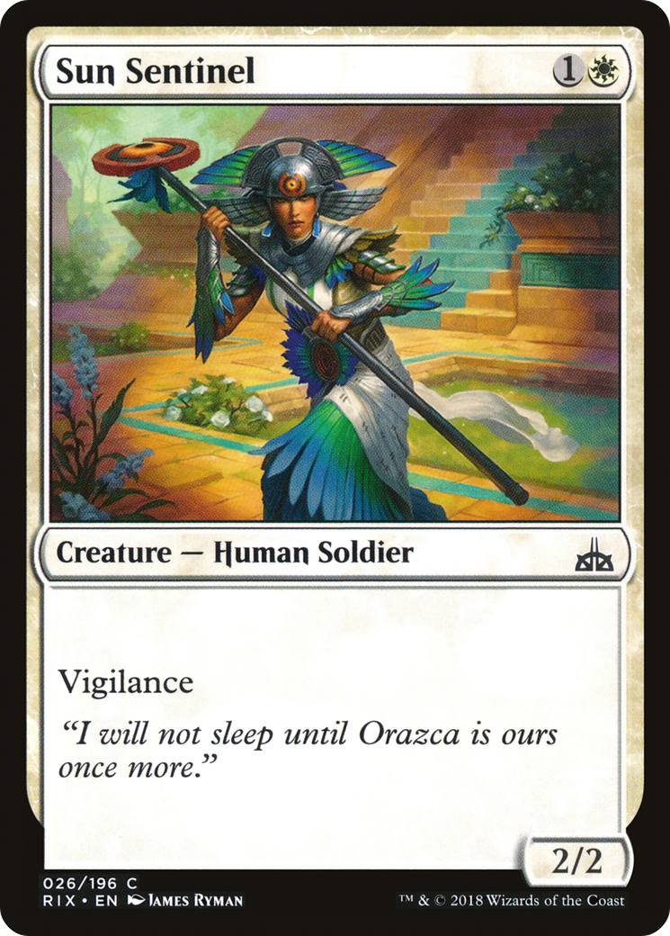 Sun Sentinel (RIX-026) - Rivals of Ixalan - Premium MTG Single from Wizards of the Coast - Just $0.08! Shop now at Game Crave Tournament Store