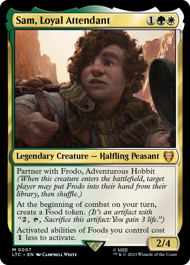 Sam, Loyal Attendant (LTC-007) - Tales of Middle-earth Commander - Premium MTG Single from Wizards of the Coast - Just $0.29! Shop now at Game Crave Tournament Store