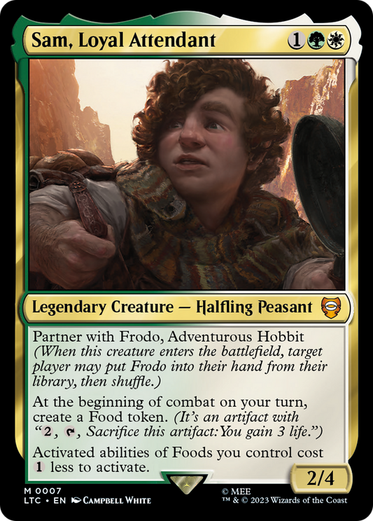 Sam, Loyal Attendant (LTC-007) - Tales of Middle-earth Commander - Premium MTG Single from Wizards of the Coast - Just $0.29! Shop now at Game Crave Tournament Store