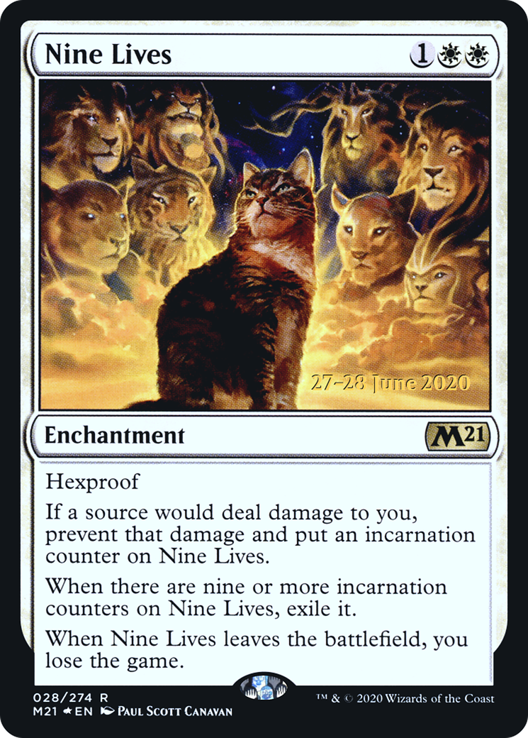 Nine Lives (PM21-28S) - Core Set 2021 Promos Foil - Premium MTG Single from Wizards of the Coast - Just $0.29! Shop now at Game Crave Tournament Store