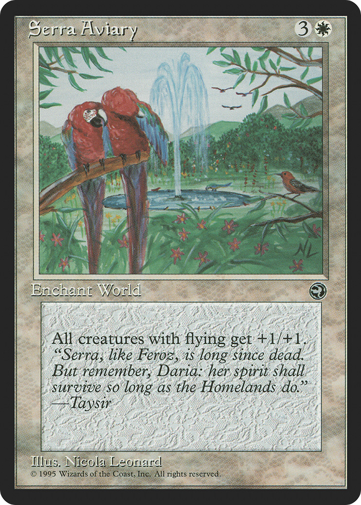 Serra Aviary (HML-014) - Homelands - Premium MTG Single from Wizards of the Coast - Just $0.87! Shop now at Game Crave Tournament Store