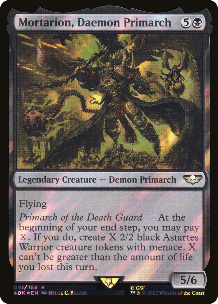 Mortarion, Daemon Primarch (40K-41★) - Warhammer 40,000 Commander Foil - Premium MTG Single from Wizards of the Coast - Just $0.86! Shop now at Game Crave Tournament Store