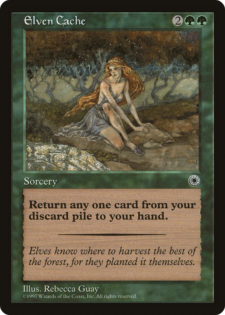 Elven Cache (POR-164) - Portal - Premium MTG Single from Wizards of the Coast - Just $0.26! Shop now at Game Crave Tournament Store