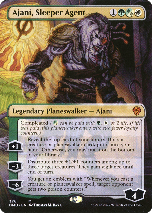 Ajani, Sleeper Agent (DMU-376) - Dominaria United (Borderless) - Premium MTG Single from Wizards of the Coast - Just $0.76! Shop now at Game Crave Tournament Store