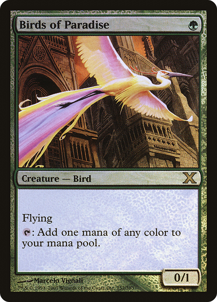 Birds of Paradise (10E-252★) - Tenth Edition Foil - Premium MTG Single from Wizards of the Coast - Just $22.11! Shop now at Game Crave Tournament Store