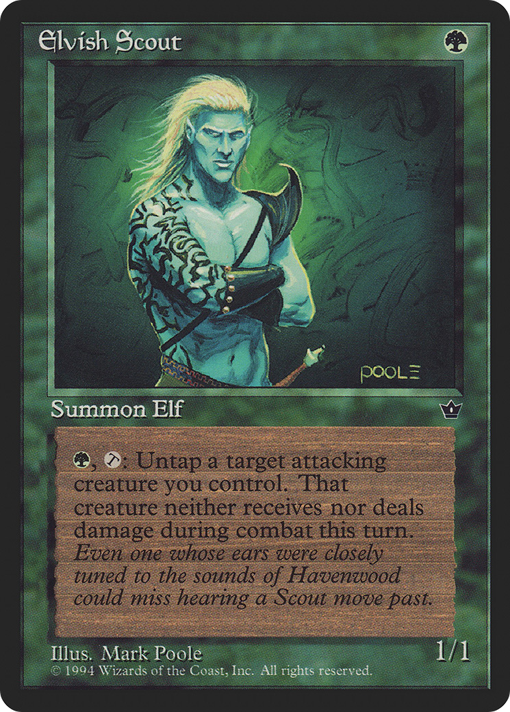 Elvish Scout (FEM-68A) - Fallen Empires - Premium MTG Single from Wizards of the Coast - Just $0.25! Shop now at Game Crave Tournament Store
