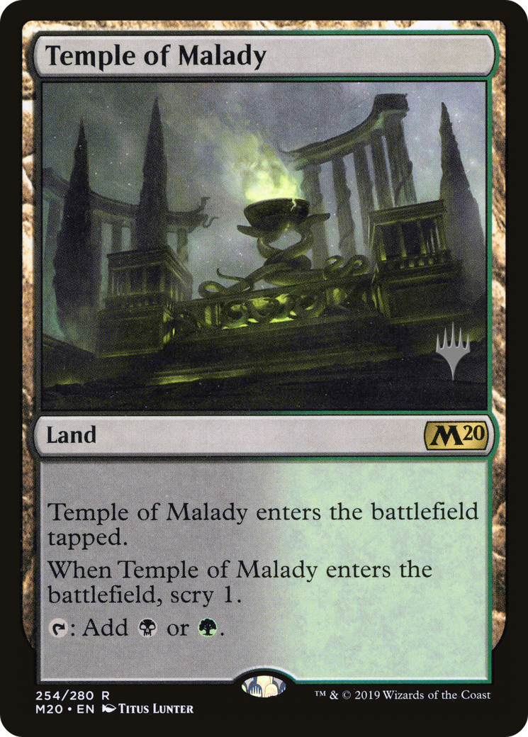Temple of Malady (PM20-254P) - Core Set 2020 Promos - Premium MTG Single from Wizards of the Coast - Just $0.27! Shop now at Game Crave Tournament Store