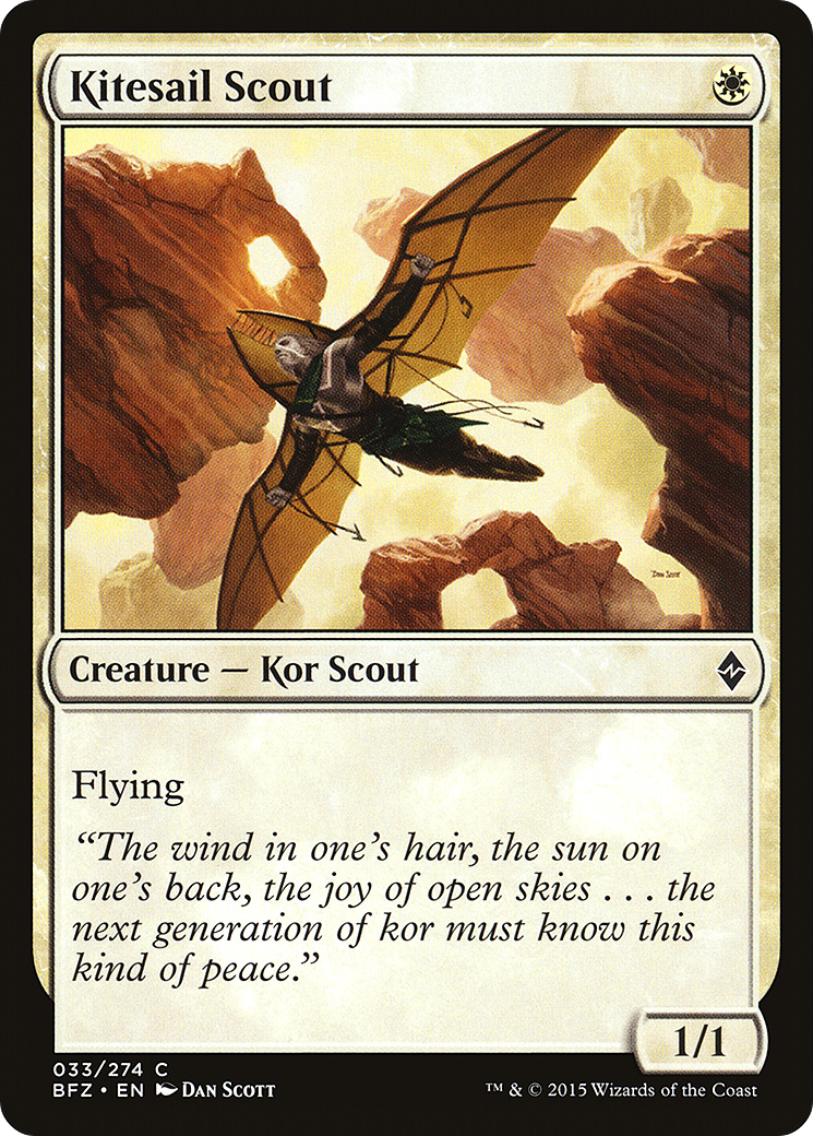 Kitesail Scout (BFZ-033) - Battle for Zendikar - Premium MTG Single from Wizards of the Coast - Just $0.08! Shop now at Game Crave Tournament Store