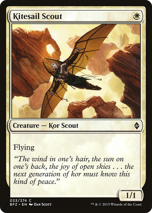 Kitesail Scout (BFZ-033) - Battle for Zendikar - Premium MTG Single from Wizards of the Coast - Just $0.08! Shop now at Game Crave Tournament Store