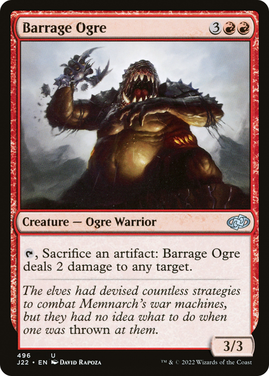Barrage Ogre (J22-496) - Jumpstart 2022 - Premium MTG Single from Wizards of the Coast - Just $0.08! Shop now at Game Crave Tournament Store