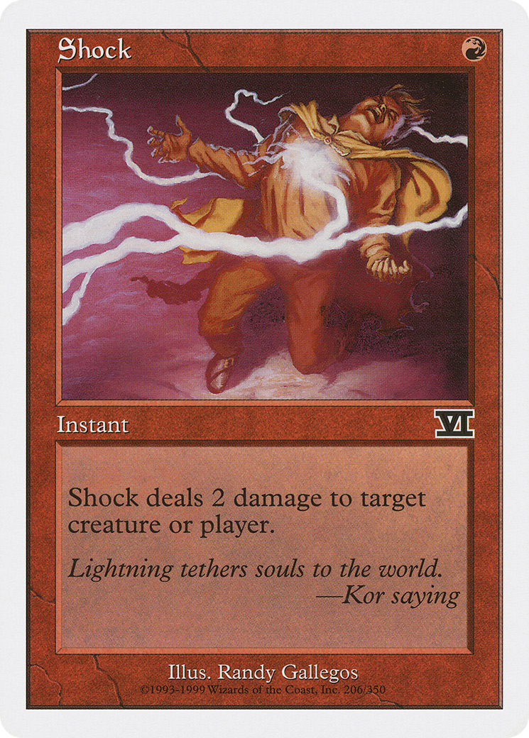Shock (6ED-206) - Classic Sixth Edition - Premium MTG Single from Wizards of the Coast - Just $0.25! Shop now at Game Crave Tournament Store